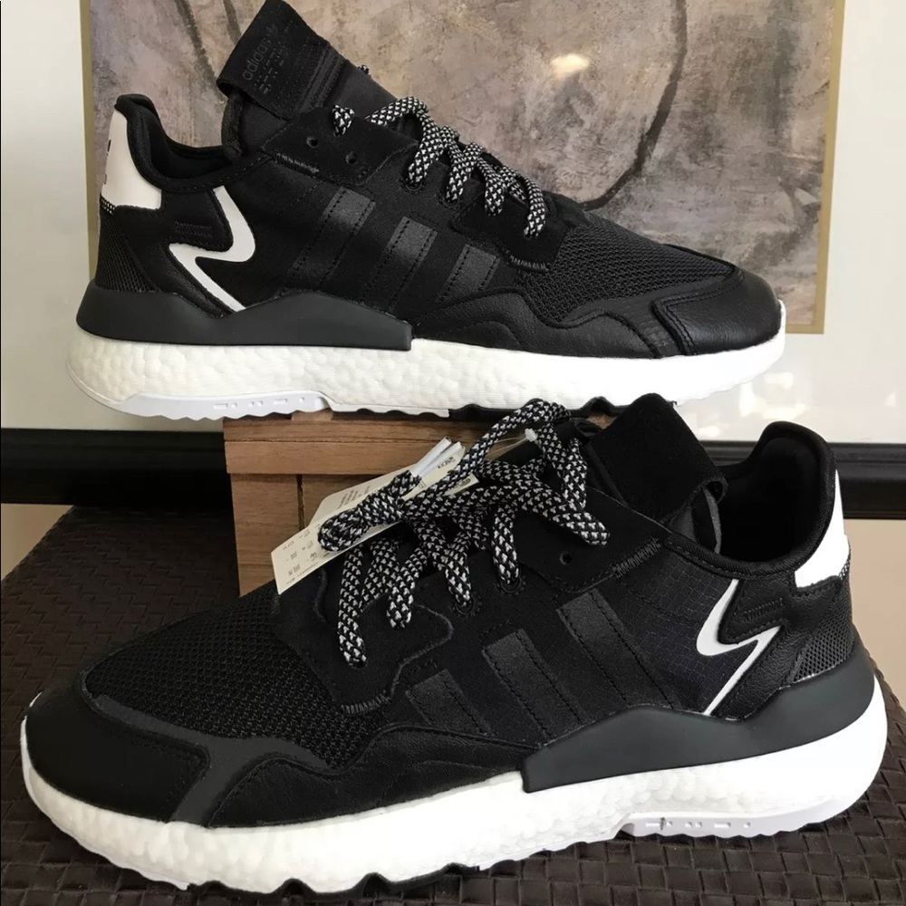 Men's Originals Nite Jogger Shoes: Black/White